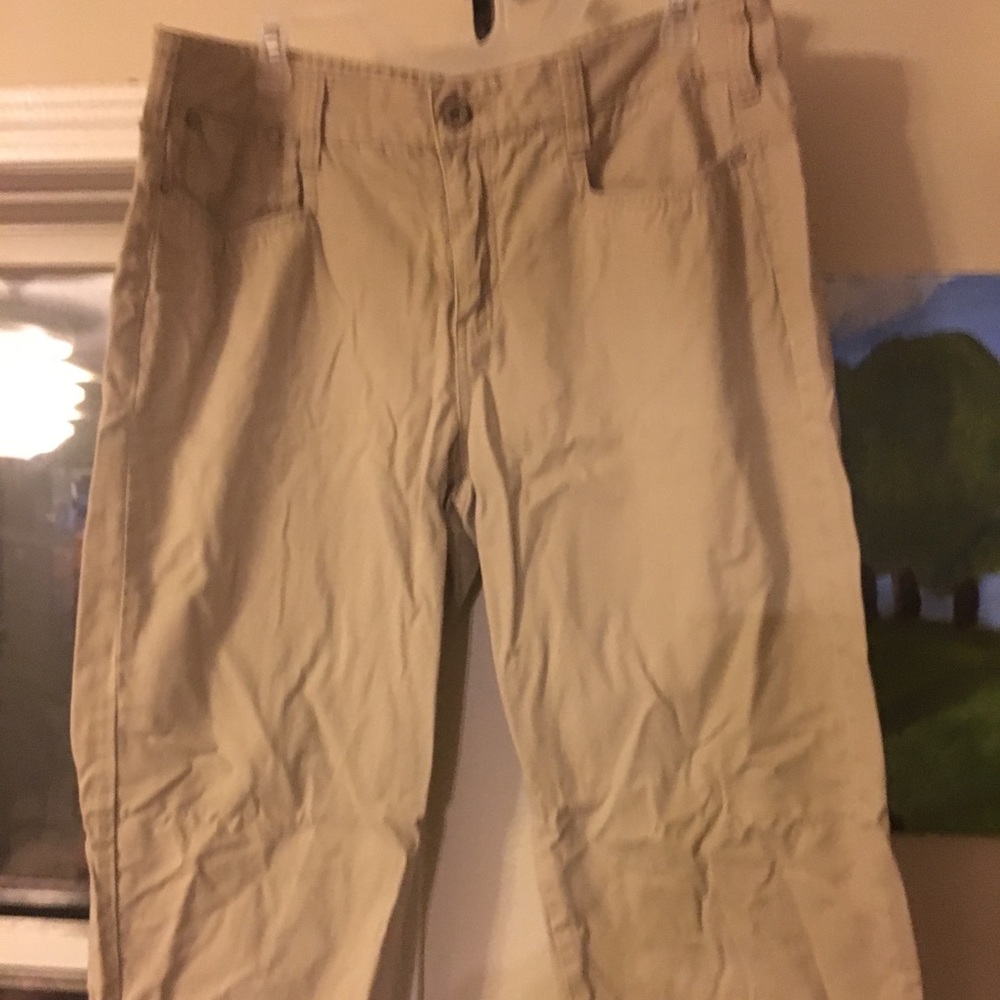 Faded glory size 14 tan capris